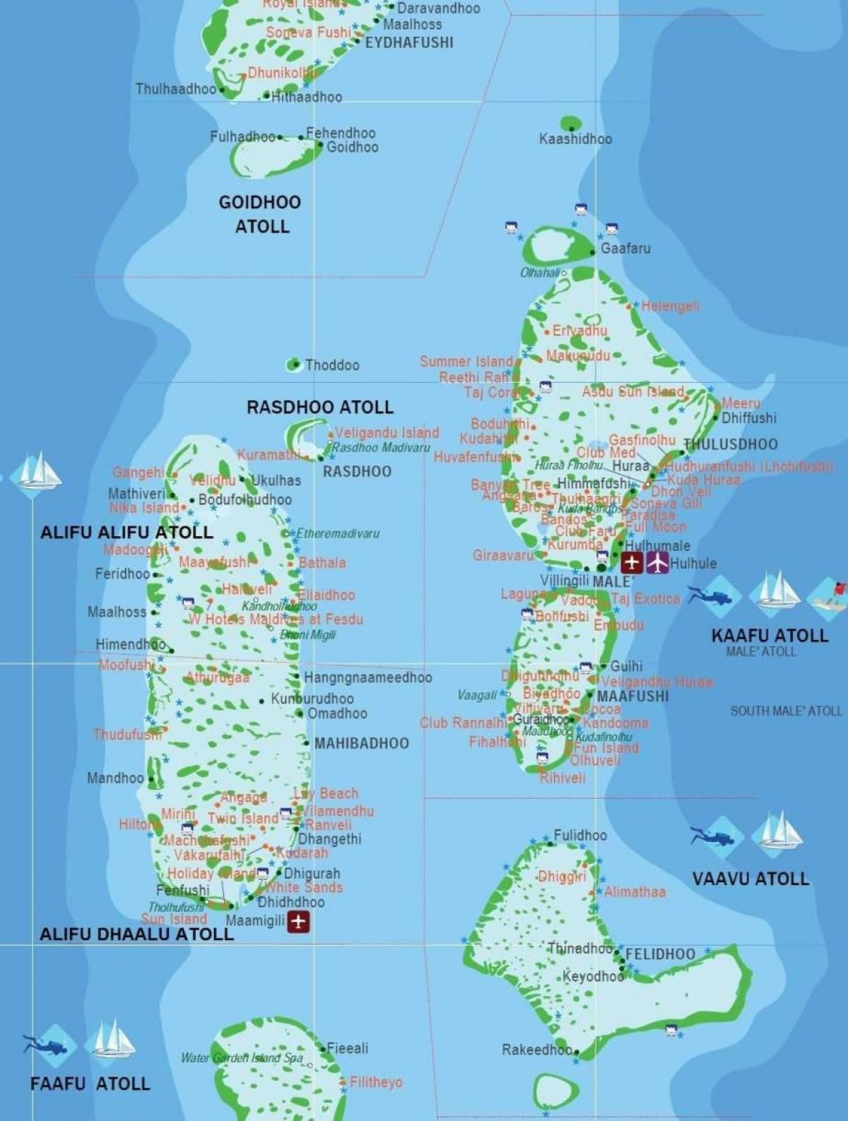 maldiverne land i verden kort