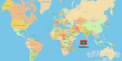Kort maldiverne i verden kort
