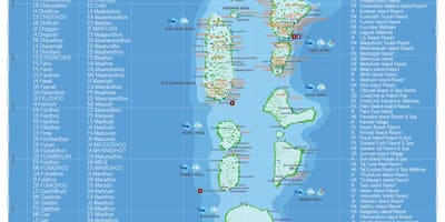 Maldiverne geografiske kort