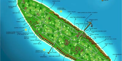 Vaadhoo øen maldiverne kort